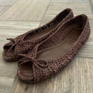 FRYE Malorie Peep Toe Ballet Flats size 8